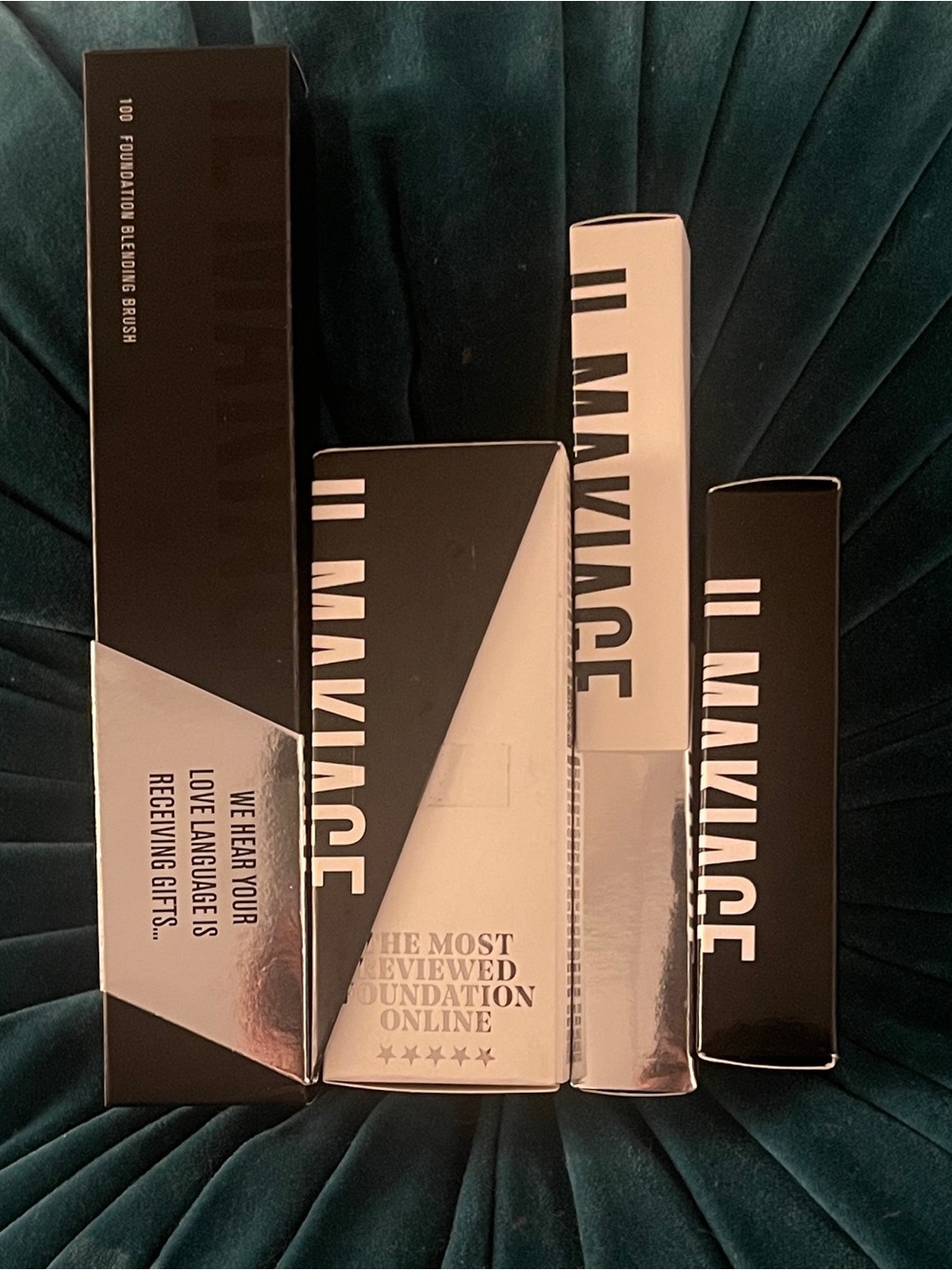 IL MAKIAGE FOUNDATION, EYELINER, BROW FACTOR, & BRUSH